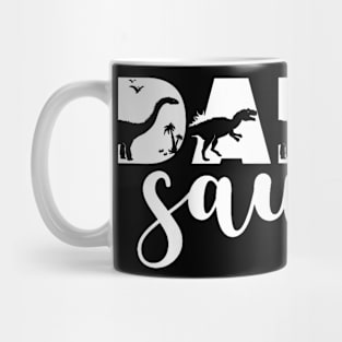 Daddysaurus T-Rex Dinosaur Daddy Saurus Family Matching Mug